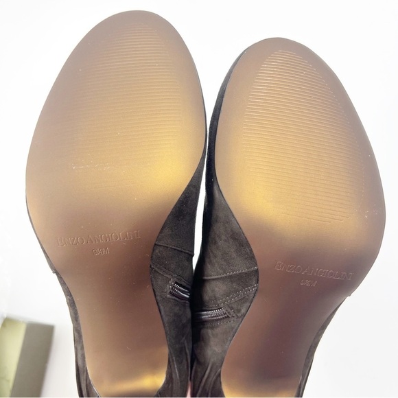 ✅ NWB Enzo Angiolini Eahaver Ankle SUEDE Boots BROWN SIZE 9.5 - Picture 7 of 12